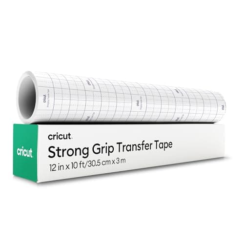Image of Cricut StrongGrip Transfer Tape for Vinyl | 3 m (10 ft) | High Tack Clear Transfer Paper | Perfect for Glitter and Holographic Vinyl & Textured Surfaces | Ideal for Signs, Glass & DIY Projects