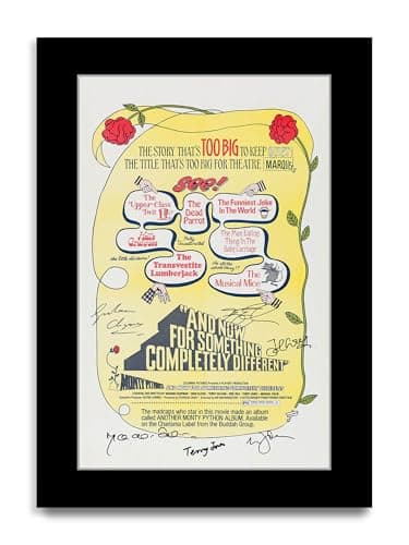 Image of HWC Trading Monty Python's and Now for Something Completely Different Gifts Printed Poster Signed Autograph Picture for Movie Memorabilia Fans (ID-003491) - A4 Print Only