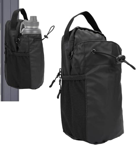 Image of Magnetic Gym Bag with Phone Pouch, 40 oz Water Bottle Carrier Holder,Multi-Functional Sport Bottle Organizer with Adjustable Shoulder Strap and Pocket, Magnetic Gym Accessories for Gym, Travel