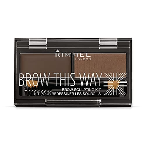 Image of Rimmel London Brow This Way Brow Sculpting Kit, Dark Brown,wax: 1,1g, Powder 1,3g