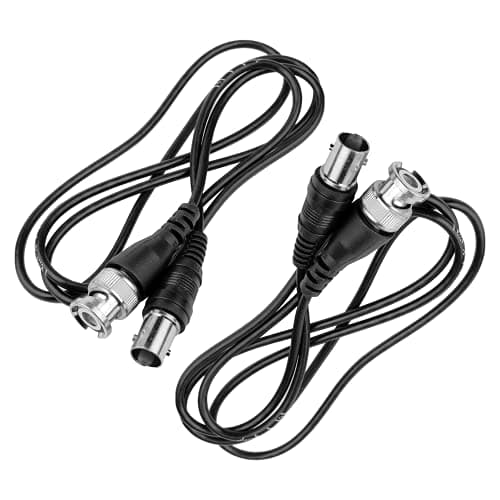 Image of BRIEFCEC BNC Extension Cable 1m Male to Female Connector CCTV Security Camera RF Professional Coaxial Cable (1M, 2Pcs, Black)