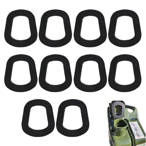 Image of 10 pcs Rubber Fuel Can Gaskets, Petrol Can Gasket,Universal Jerry Can Seal,Gas Fuel Can Spout Gaskets,Rubber Gas Can Spout Replacement Gasket for 5 L 10 L 20 L NATO Fuel Cans