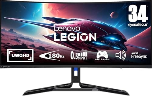 Image of Lenovo R34w-30 34" Curved WQHD 180Hz 0.5ms Freesync Premium Gaming monitor