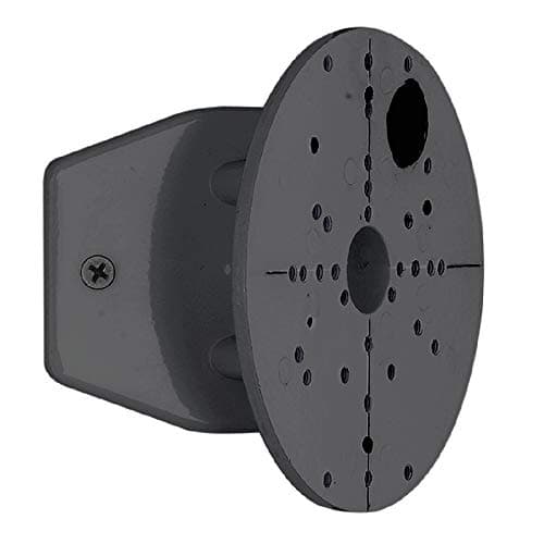 Image of Black Steel Corner Mounting Bracket for Outdoor Lighting | Suitable for Motion Sensors and Security Flood Lights | Universal Pre-Drilled Holes for Ease of Installation