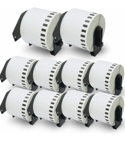Image of 20 x Compatible DK-N55224 54mm x 30.48m White Thermal Continuous Non Adhesive Paper Tape Labels Compatible with Brother QL Printers Including QL-700 QL-800 QL-1100 QL-570 QL-580 QL-710W QL-810W