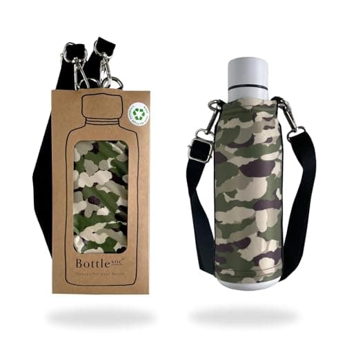 Image of Bottlesoc Decorative Travel Sleeve For Your Water Bottle 500ml (Green Camo)