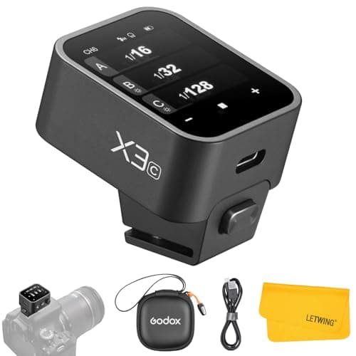 Image of Godox X3C X3-C TTL Flash Trigger Compatiable for Canon Camera, 2.4G Wireless Touchscreen Support TTL Auto/Manual/Multi Flash X3 Transmitter (X2T-C XPro-C XProII-C Upgraded Version)