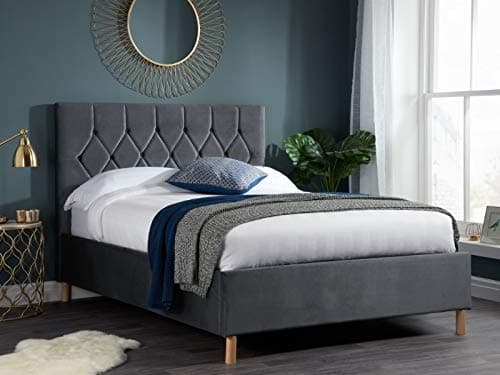 Image of Birlea 120cm Loxley Fabric Bed Green