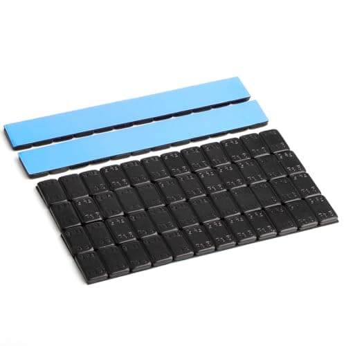 Image of GAsuppply 360 g Balance Weights Adhesive Weights 6 x 60 g Bar 12 x 5 g Division Tyre Mounting Paste Black Powder Coated Adhesive Weights for Alloy Wheels