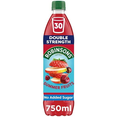 Image of Robinsons Double Strength Summer Fruits No Added Sugar Squash 750ml