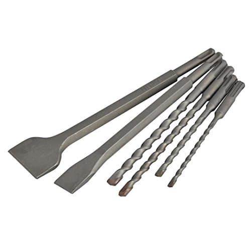 Image of Faithfull FAISDSSET6BP 6 Piece SDS-plus Chisel and Drill Bit Set