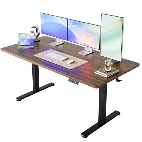 Image of HUANUO Standing Desk with USB Charging Port, 160 x 80 cm, 4 Preset Height Settings, Electric Desk for Home Office & Computer Workstation