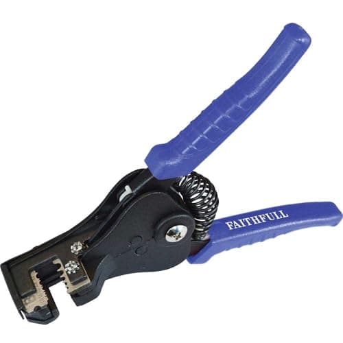 Image of Faithfull PLWSAUTO Automatic Wire Stripper Capacity 1-3.2mm, Black|white|blue
