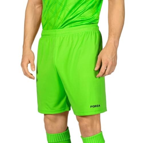 Image of FORZA Men's Goalkeeper Shorts [XS-XXL] | Elite Performance Football Shorts with an Adjustable Fit - Available in 4 Bold Colours (UK, Alpha, M, Regular, Regular, Fluro Green)