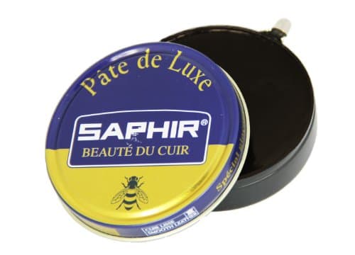 Image of Saphir Luxury Wax Paste Shoe Polish, Dark Brown, 50 ml