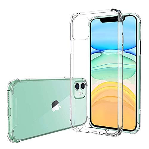 Image of Hually Case for iPhone 11(6.1''),Crystal Clear Shock-Absorption Protective Cover,Ultra Thin Drop-Protection Case for iPhone 11