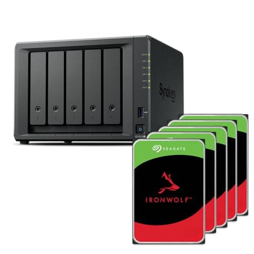 Image of Synology Diskstation NAS DS1525+ Bundle 60TB Seagate (5X 12TB Ironwolf HDD) 5 Bay, 8GB RAM
