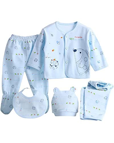 Image of Baby Boy Clothes 0-3 Months 5pcs Baby Girl Outfits Gifts for Newborn