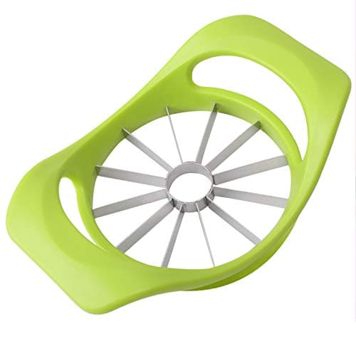 Image of Starchef Apple Fruit Cutter,Slicer,Divider,Corer,Wedger,Stainless Steel,Slicer for Apples,Pears,Fruits,Ergonomic Handle, Easy Grip, Sharp Blade,One-Piece Design(12 Slices,Green)