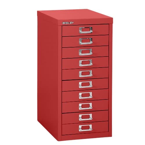 Image of Bisley H2910NL 59 cm Home 10 Multi-Drawer - Cardinal Red