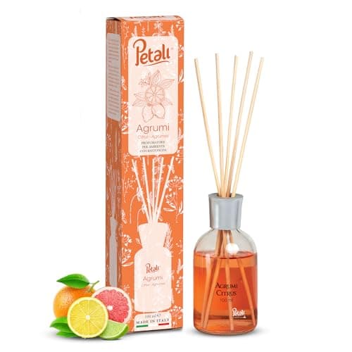 Image of Price's Candles Petali Citrus 100ml Reed Diffusers With Reed Sticks For Home & Office | Long Lasting Aromatherapy Air Freshener Diffuser For All Rooms | Elegant Room Fragrance Gift For Women & Men