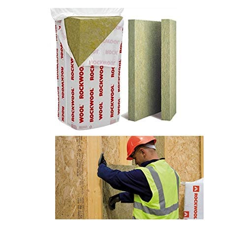 Image of 1 x Pack of 6 Rockwool 123326 Flexi Slab 100mm Thick x 600mm Wide x 1200mm Long Sound Acoustic Insulation with Great Thermal and fire Protection Properties 4.32 Square Meters per Pack