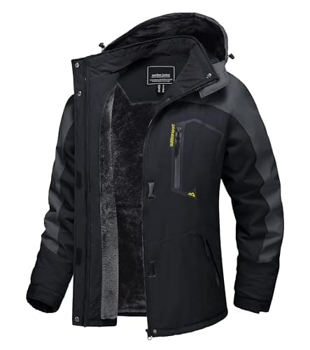 Image of TACVASEN Winter Coats Women Waterproof Jacket with Hood Winter Fleece Coat Ladies Ski Parka Jackets Outdoor Sport Walking Windbreaker Grey