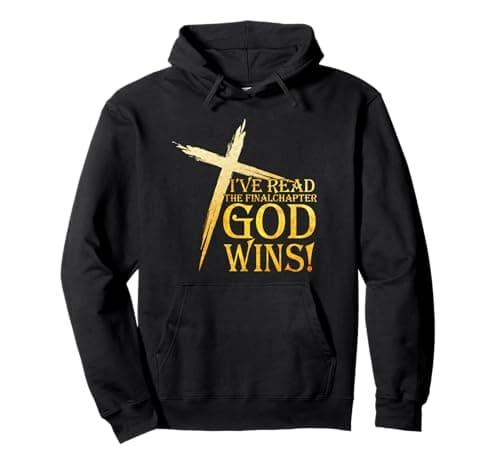 Image of I've Read the Final Chapter God Wins Christian Faith Cross Pullover Hoodie