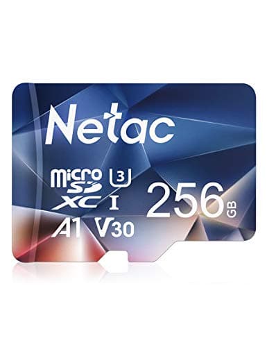 Image of Netac 256GB MicroSDXC Memory Card, Micro SD Card, 4K Full HD Video Recording, UHS-I, C10, U3, A1, V30, for Camera, Smartphone, Security System, Drone, Dash Cam