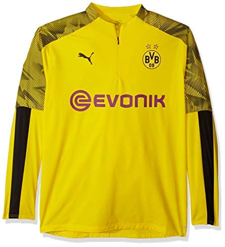 Image of PUMA Mens Borussia Dortmund 1/4 Zip Training Top XX-Large, Cyber Yellow
