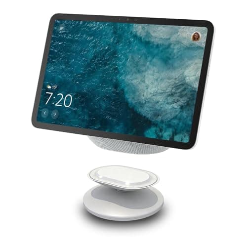 Image of Adjustable Stand for Amazon Echo Show 8 (4th Gen) & 11(newest gen), Magnetic Desk Holder for Smart Display, 360-Degree Tilt and Non-Slip Base, White