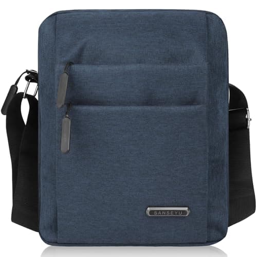 Image of Czyan Men's Messenger Bag Waterproof Oxford Sling Crossbody Shoulder Bag, Lightweight Travel Work Hiking Chest Bag with Adjustable Strap(Navy Blue)