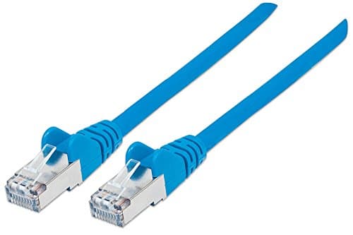 Image of Intellinet Network Patch Cable, Cat6, 15m, Blue, Copper, S/FTP, LSOH / LSZH, PVC, RJ45, Gold Plated Contacts, Snagless, Booted, Polybag