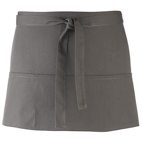 Image of Premier Ladies/Womens Colours 3 Pocket Apron/Workwear (One Size) (Dark Grey)