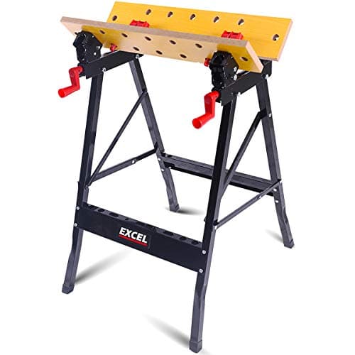 Image of Excel Flip Top Workbench & Foldable Vise with Stand - Portable workbench, Foldable workbench, Versatile, and Durable Work Surface Ideal for Any Project
