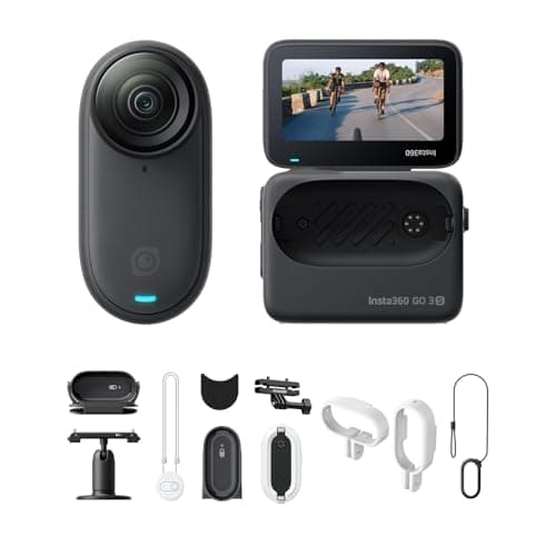 Image of Insta360 GO 3S Cycling Multiview Bundle 128GB Black - 4K Tiny Portable Vlogging Camera, Hands-Free POVs, Mount Anywhere, Stabilization, 140 Min Battery Life, 10m Waterproof, AI Editing, For Vlog