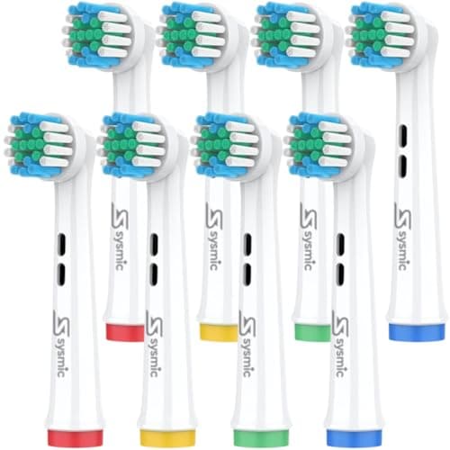 Image of Oral B Compatible Soft Replacement Electric Toothbrush Heads - 8 Pack, Gentle Clean for Sensitive Gums