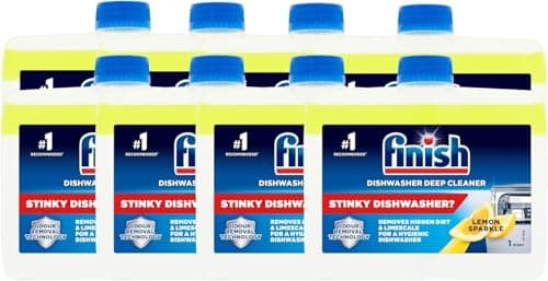 Image of Finish Dual Action Dishwasher Cleaner Lemon Sparkle 250 ml (Pack of 8)
