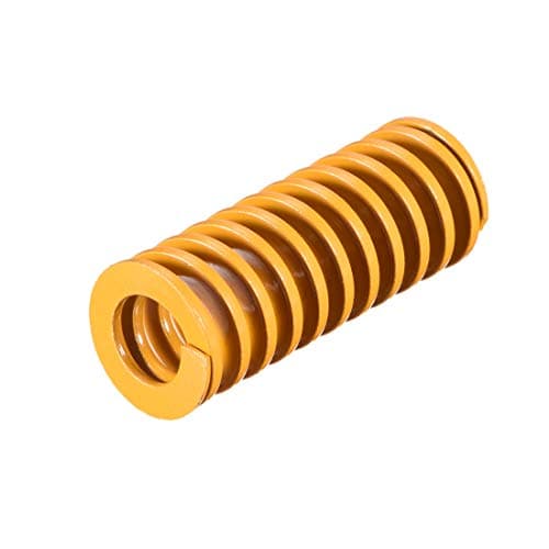 Image of sourcing map 20mm OD 50mm Long Spiral Stamping Light Load Compression Die Spring Yellow