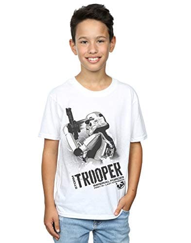 Image of Star Wars Boys Stormtrooper Imperial Forces T-Shirt 9-11 Years White