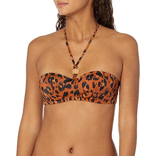 Image of Freya Women's Roar Instinct Bandeau Bikini Top, Leopard, 34DD
