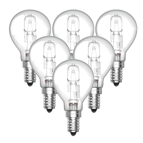 Image of Klarlight 6 Pack E14 28W G45 Dimmable Golf Ball Bulb, Warm White 2700K Small Edison Screw Globe Bulb 240V, 40W Equivalent Classic Mini Globes Clear Round Light Bulbs