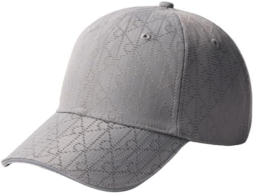 Image of Calvin Klein Men's Emblem Cordura Baseball Cap LV04D5049G Cap, Grey (Charcoal Gray), One Size