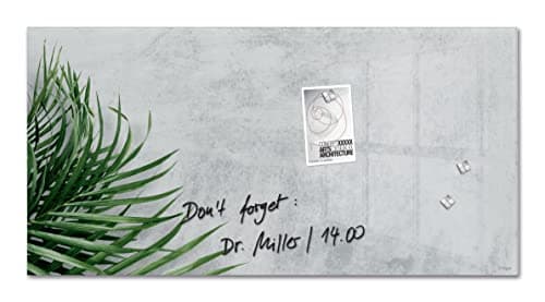 Image of SIGEL GL288 Premium Glass magnetic Board, glossy surface, 91 x 46 cm, easy mounting, Grey, Green - Artverum