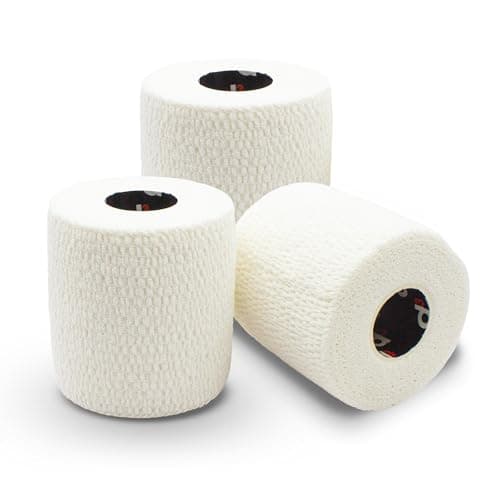 Image of d3 Elastic Adhesive Bandage Tear EAB Tape 7.5cm x 7m White – 3 Rolls Light Rip Hand Tearable Sports Joint Strapping for Ankle, Knee, Elbow & Rugby Lifting Block Support