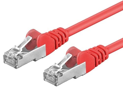 Image of PremiumCord Network Cable, Ethernet, LAN & Patch Cable CAT6a, 10Gbit/s, S/FTP PIMF Shielding, AWG 26/7, 100% Cu, Quick Flexible and Robust RJ45 Cable, Red, 1 m