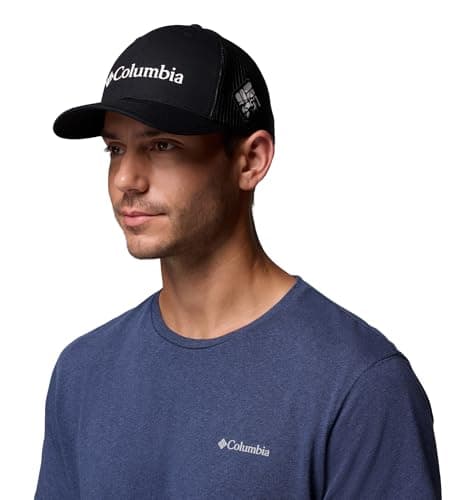 Image of Columbia Unisex Mesh Snap Back, Snap Back Cap, Black, One Size