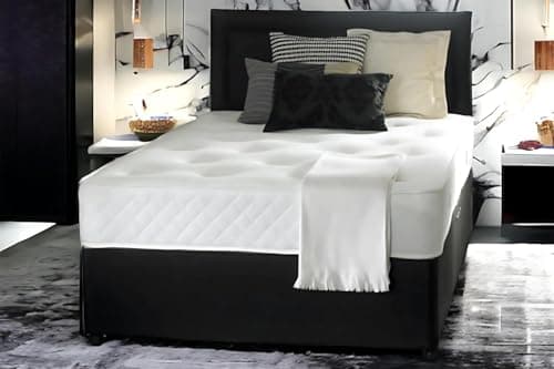 Image of Reliance Ortho Divan bed doubel 4ft 6 with mattress and headboard and 2 drawers - Double (4'6)