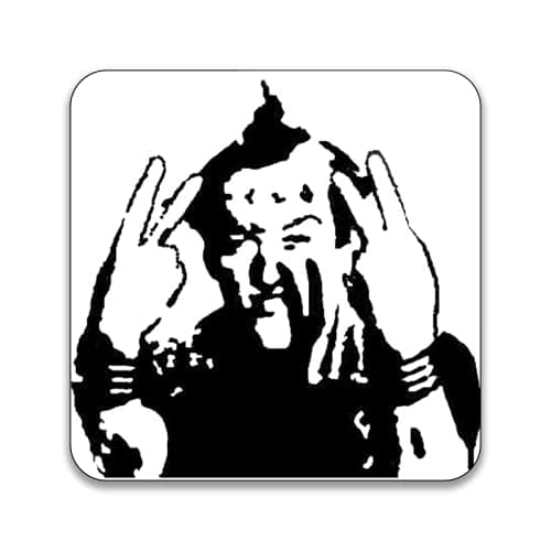 Image of Gift Insanity Adrian Edumdson Two Finger Salute Pop Art 55mm x 55mm Square Fridge Magnet
