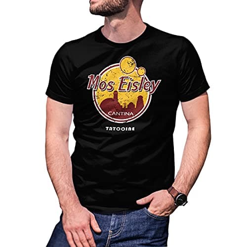Image of B&S Boutique Mos Eisley Cantina Tatooine Inspired Wars Men's Black T-Shirt Size XL